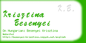 krisztina besenyei business card